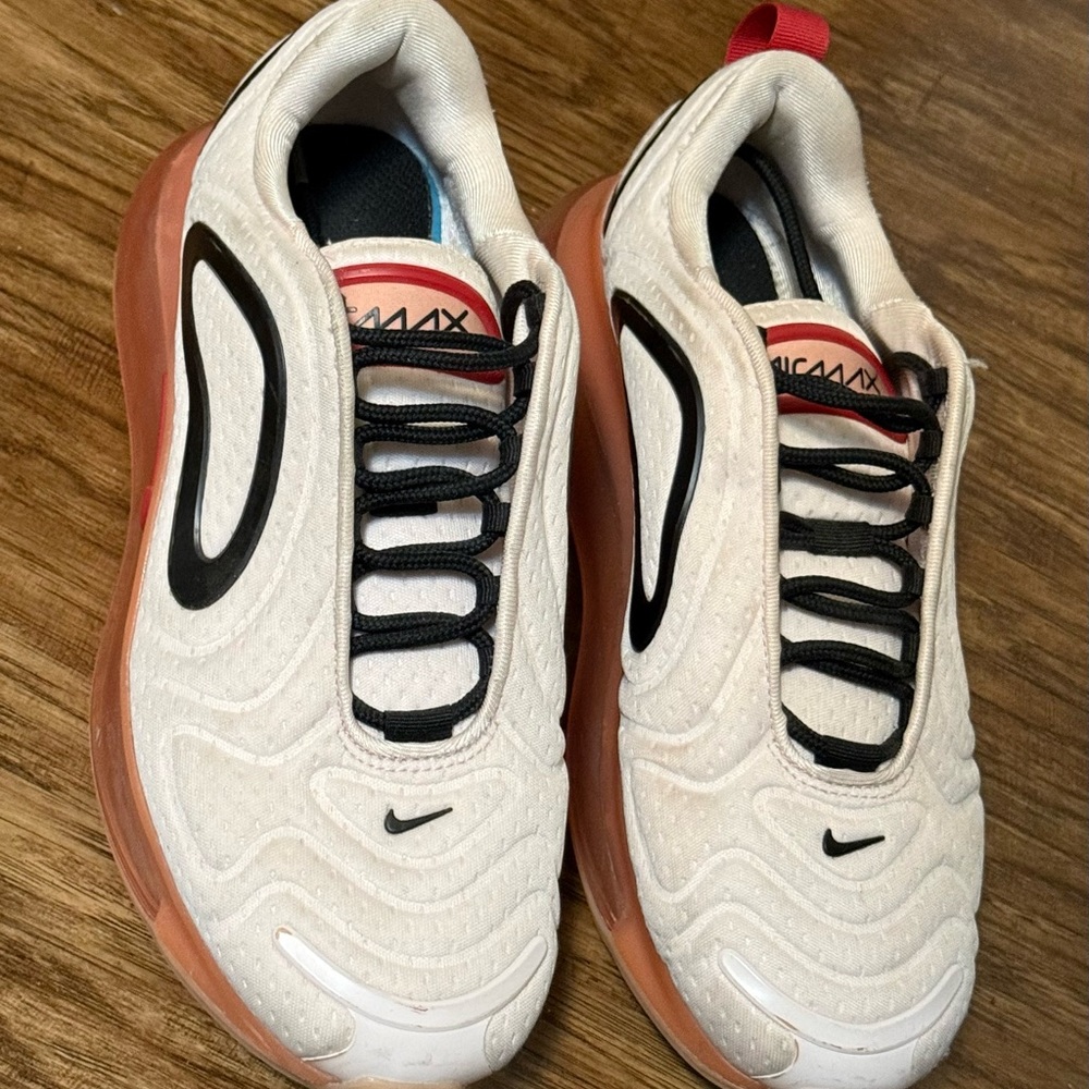Nike White & Coral-Pink Air Max Sneakers